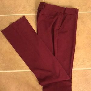 Pair of burgundy slacks